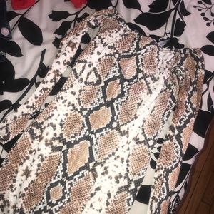 Snakeskin fitted dress